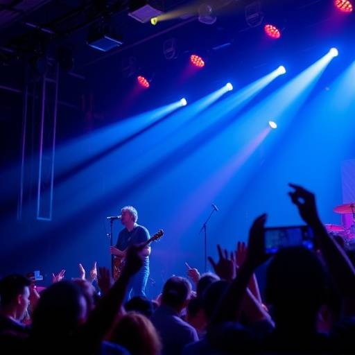 Benjamin Garcia, an event photographer capturing a live performance